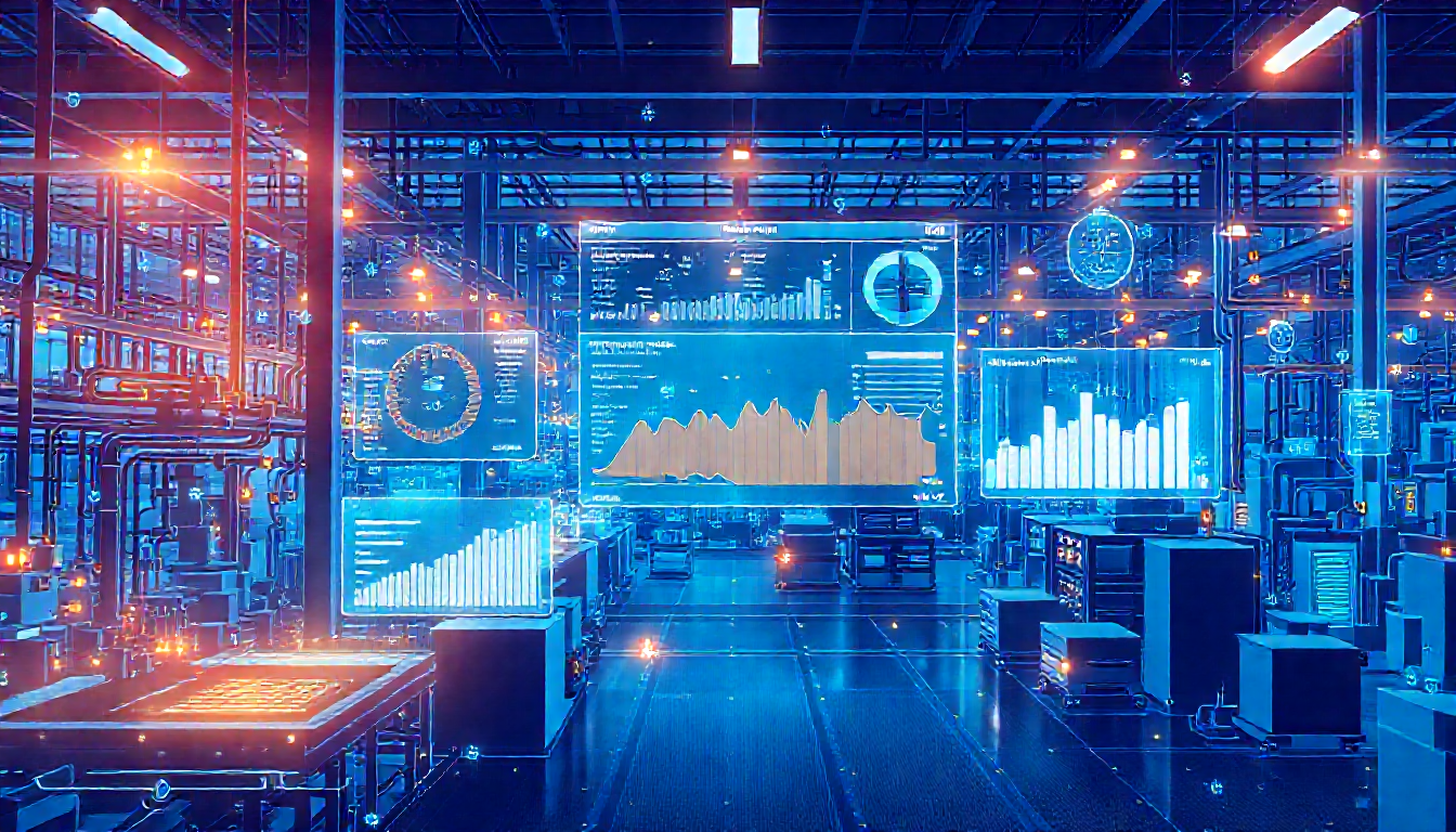 제조업 스마트 팩토리의 품질 관리 자동화 모습을 보여주는 이미지