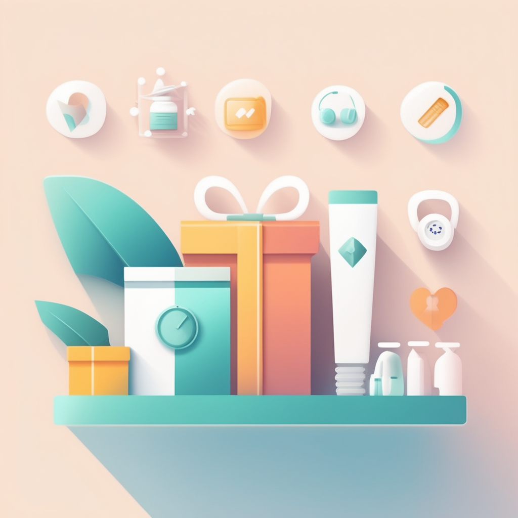 60대 아빠 선물 선택을 위한 3가지 체크리스트를 상징하는 건강 신호, 새로운 취미, 낡은 물건을 표현한 일러스트