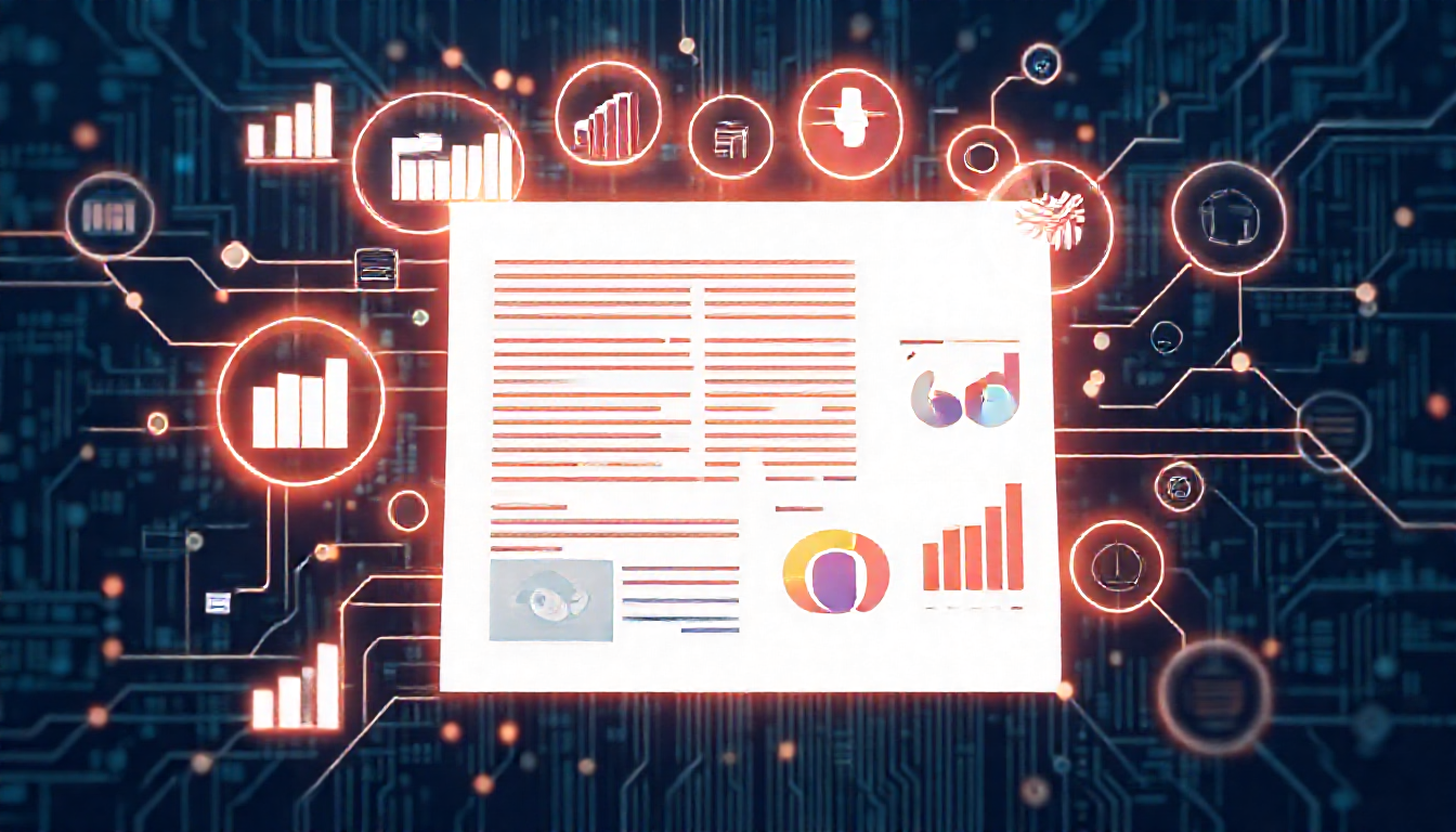 다중 모드 AI가 텍스트와 그래프, 인포그래픽을 한 보고서에 통합하는 모습