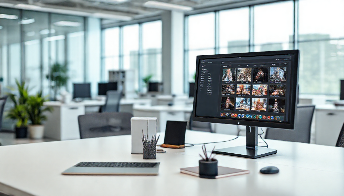 비품과 자산을 체계적으로 관리하는 현대적인 사무실 모습