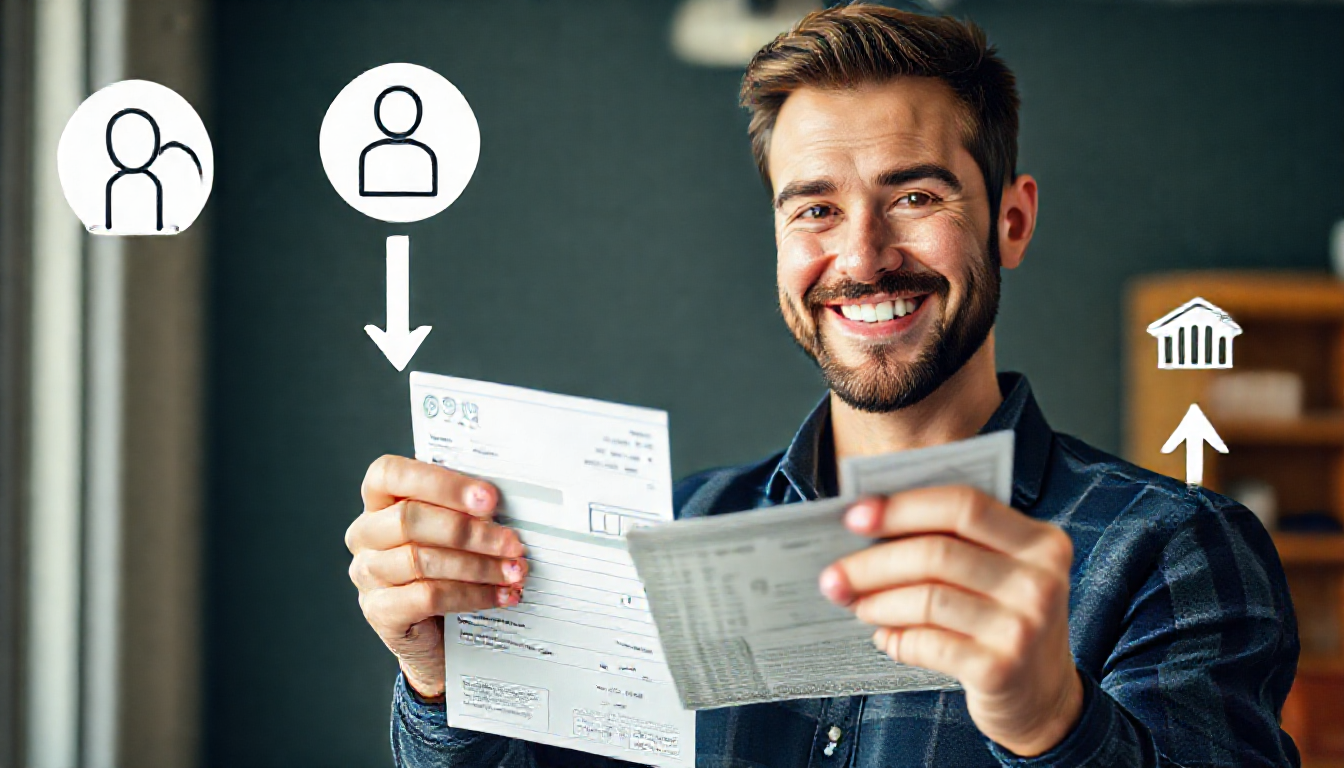 배우자 출산휴가 기간 동안 급여와 정부 지원금 설명하는 장면