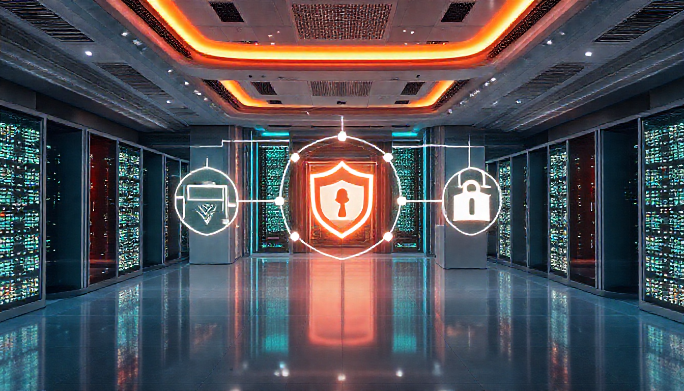 의료 데이터 인프라 구축과 개방을 상징하는 정부 데이터 센터 이미지