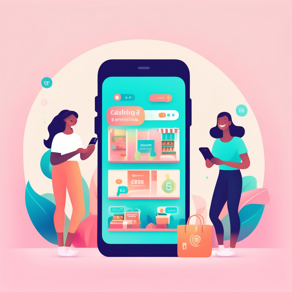 상생페이백 혜택으로 기분 좋게 소비하고 지역 경제 활성화에 기여하는 소비자 모습