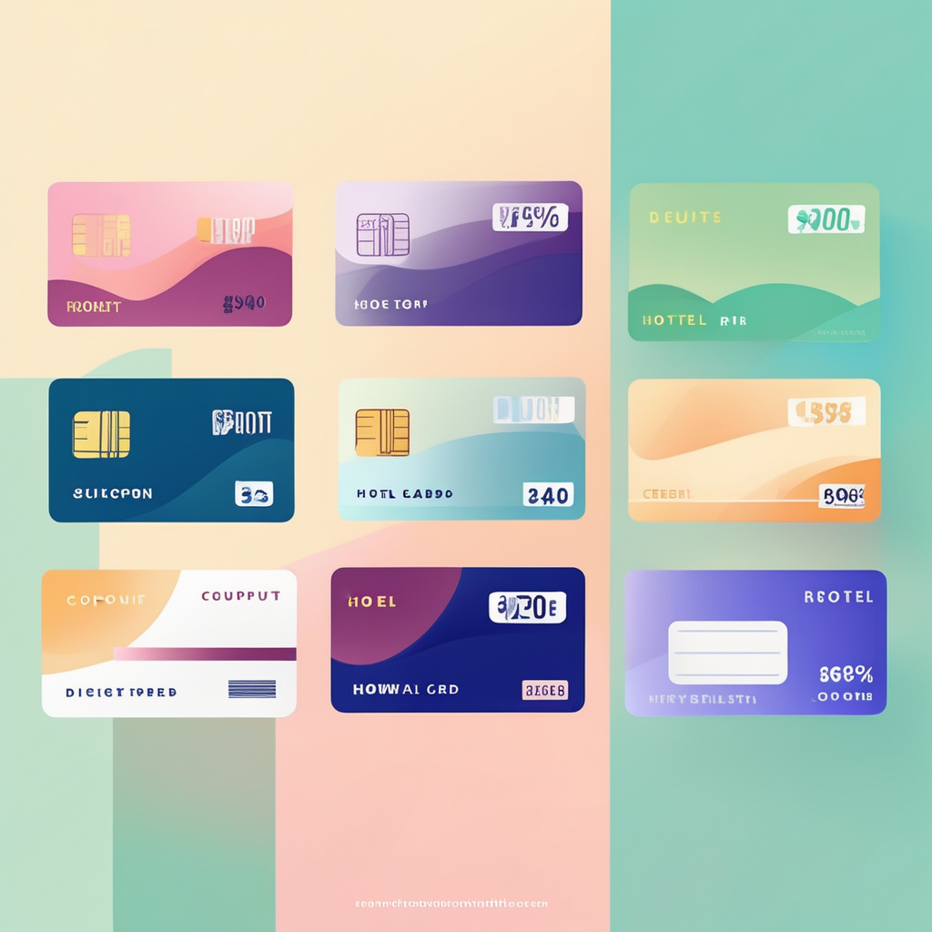 숙박 할인 쿠폰과 여행사 및 카드사 할인 중복 적용으로 최종 결제금액 절감을 보여주는 이미지