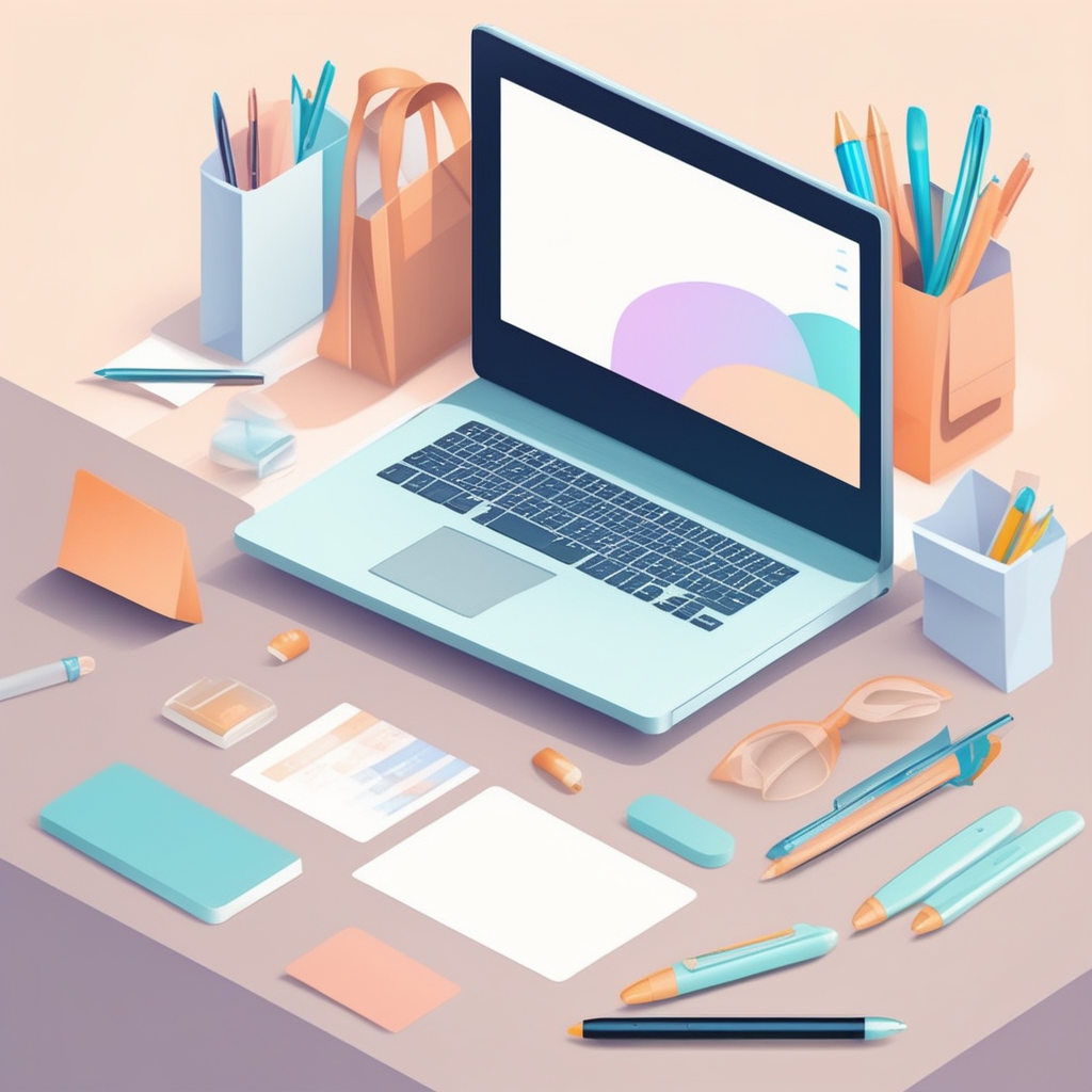 책상 서랍에 방치된 기업 홍보물품들을 표현한 그림