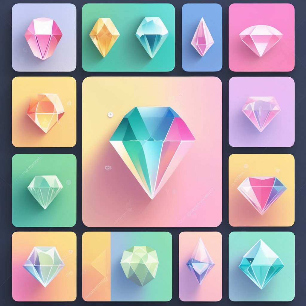 다이아몬드 4C 기준을 설명하는 다이어그램 이미지