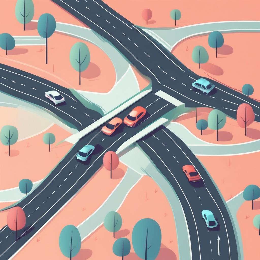 합류도로 방향지시등 사용법과 회전교차로에서 진입 및 진출 시 신호 사용 이미지