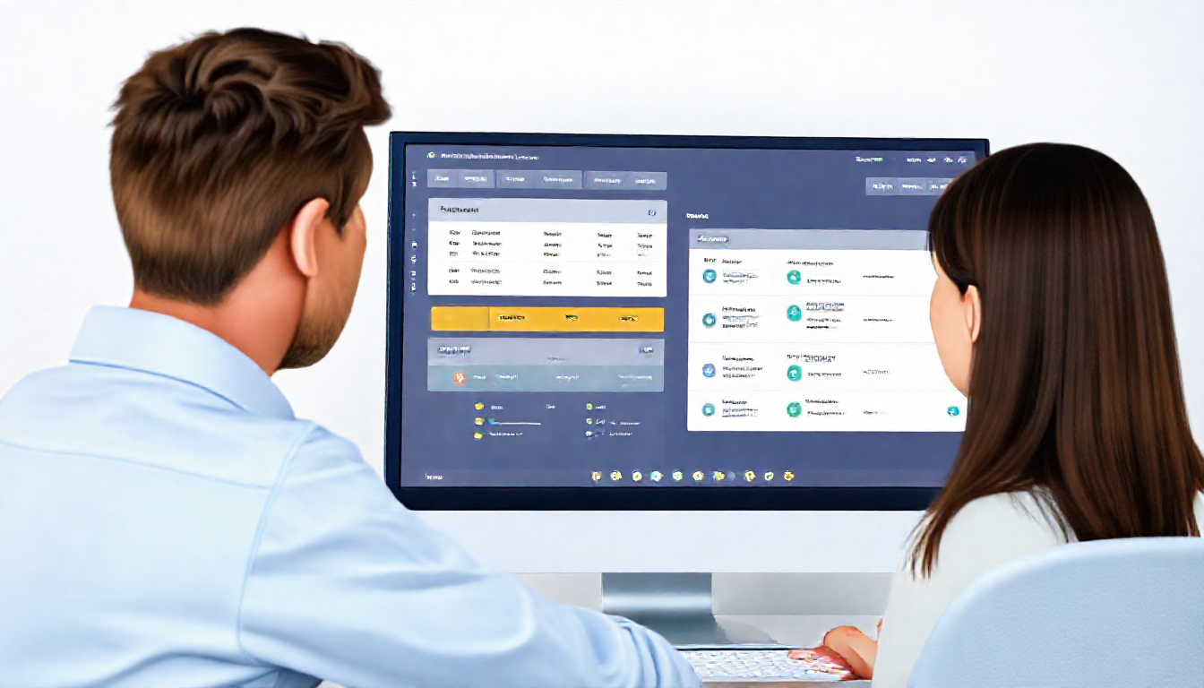 업무 자동화 솔루션을 활용하여 급여와 근태를 효율적으로 관리하는 모습