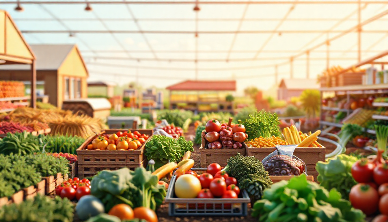농장에서 식탁까지 이어지는 식품 공급망과 식품안전관리 시스템을 시각화한 이미지