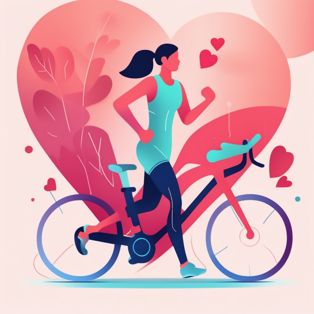 유산소 운동과 근력 운동이 혈관 건강과 콜레스테롤에 미치는 긍정적 효과를 나타낸 이미지