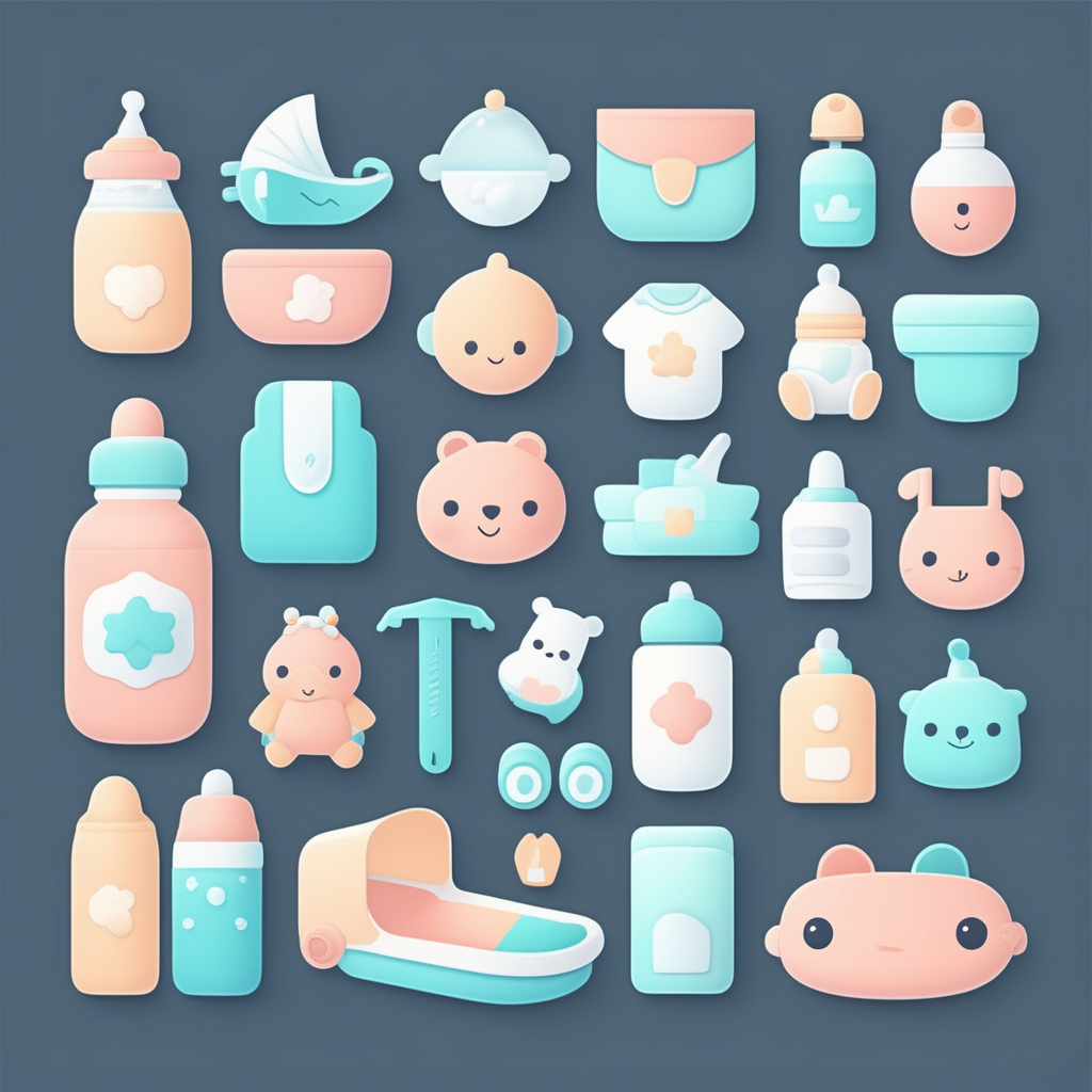 예산별로 분류된 여러 출산선물 카테고리를 아이콘과 함께 보여주는 이미지