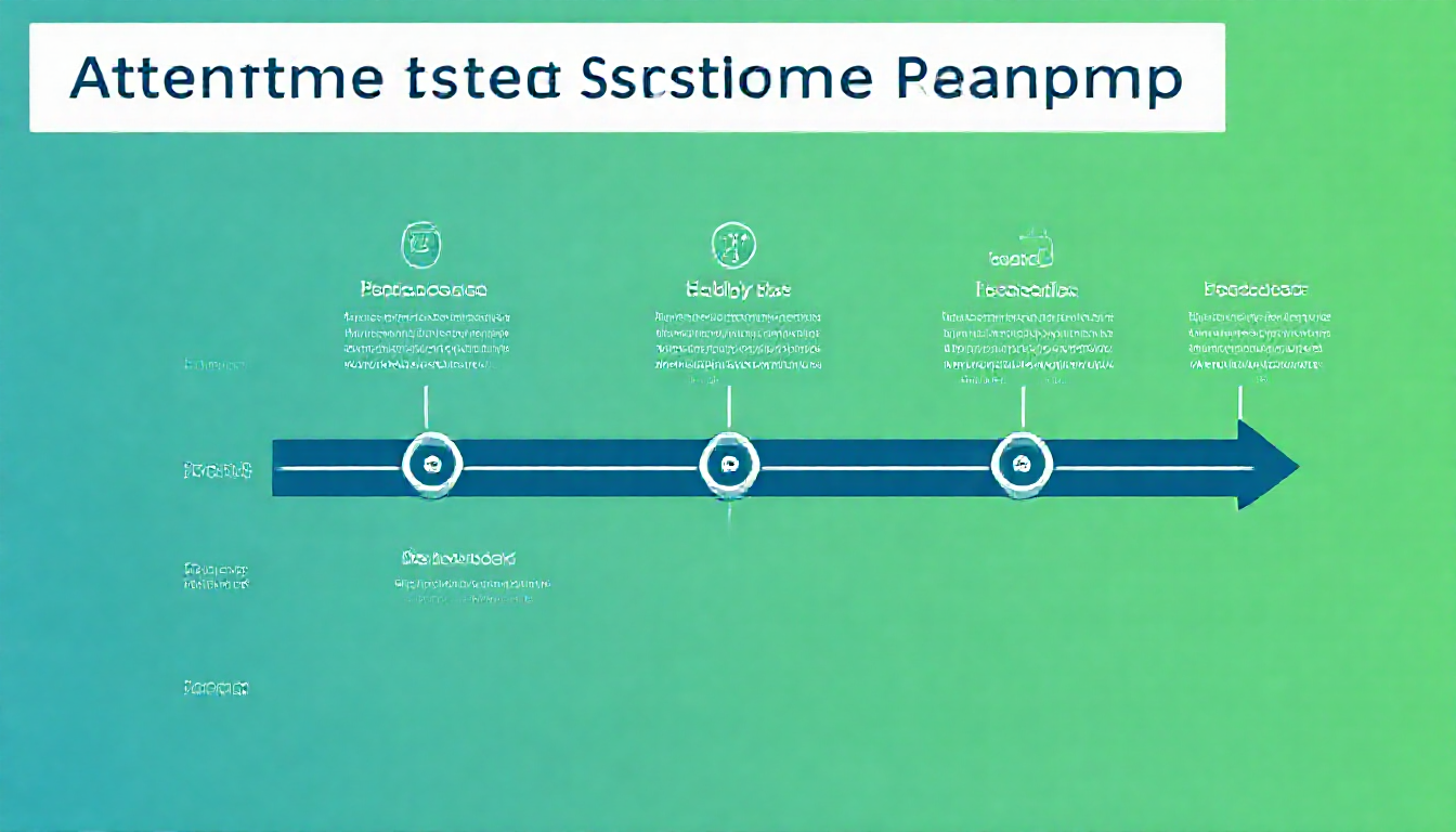 근태관리 시스템 도입을 위한 5단계 실무 로드맵을 단계별로 나눈 시각적 이미지