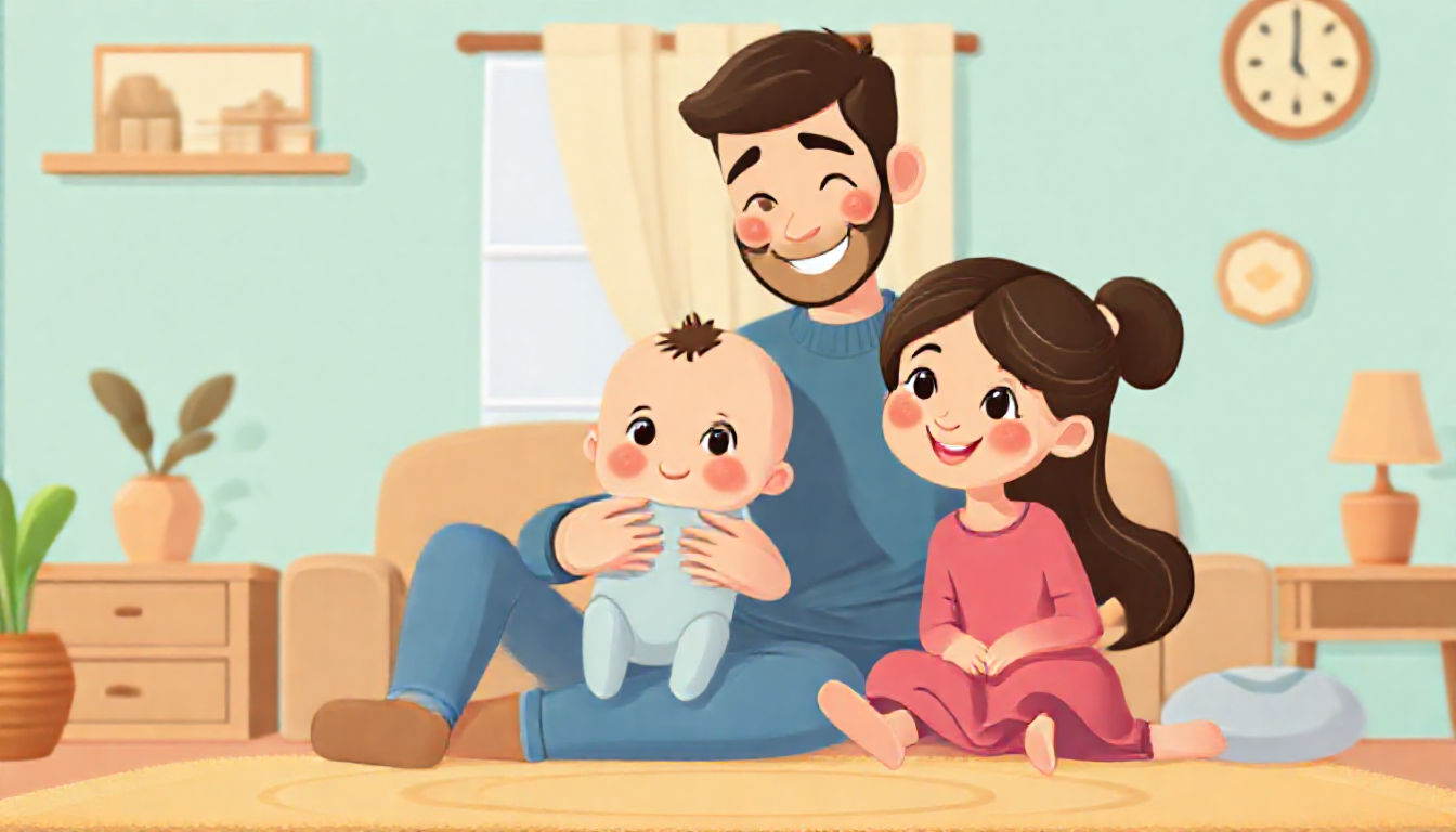 부모급여로 아기 양육비를 지원받는 가정 모습