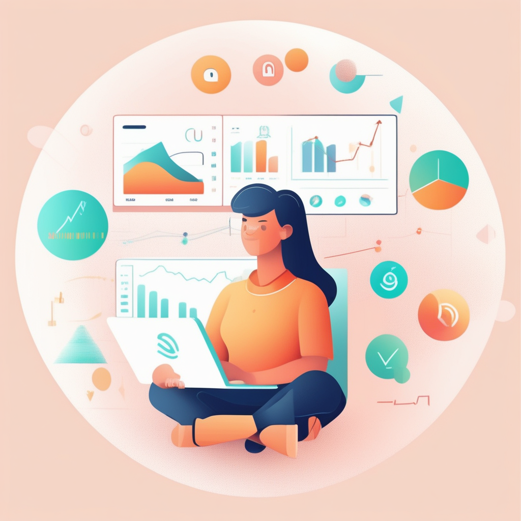 초보 투자자가 분산 투자와 안정적인 배당 수익을 기대하는 모습을 표현한 이미지