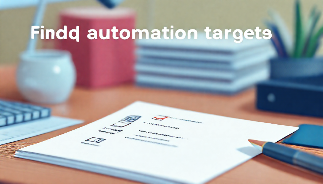 업무 자동화할 업무를 분석하는 체크리스트와 해당 업무 특징 아이콘