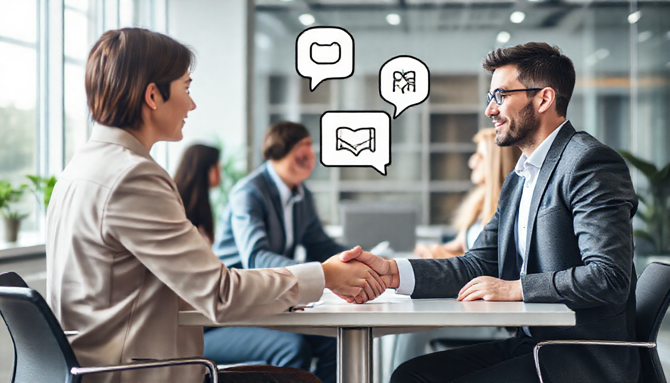 인사총무 직무에 필수적인 커뮤니케이션 능력을 표현하는 소통 이미지