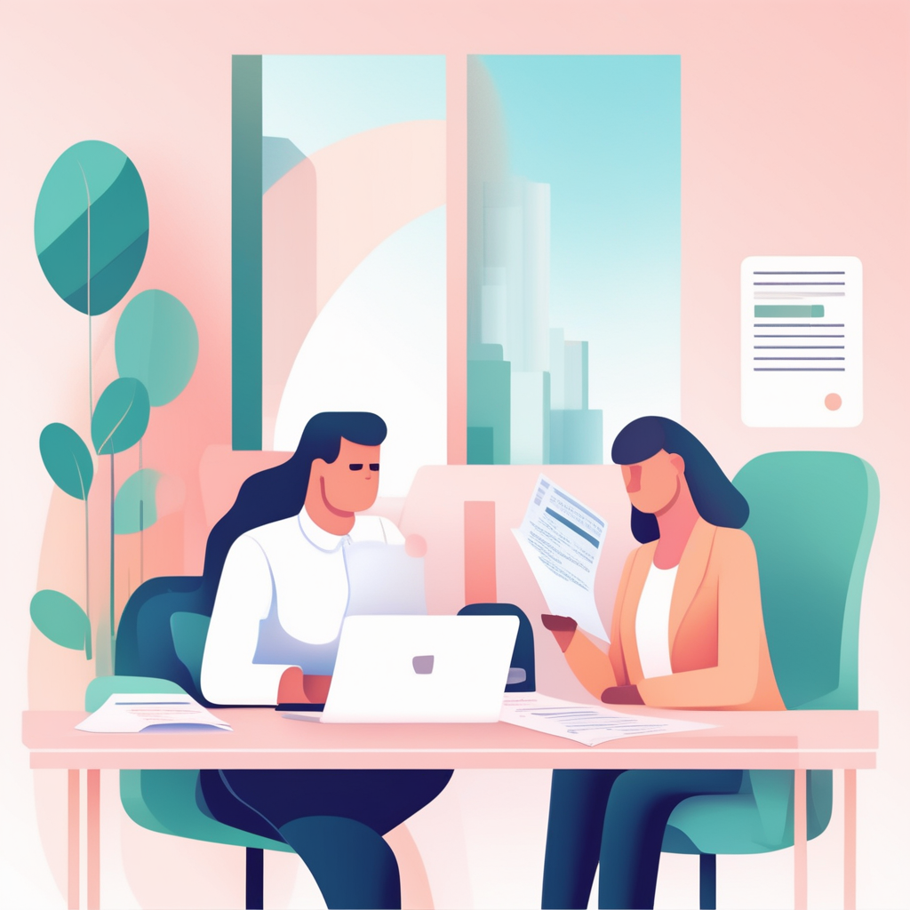 세무 전문가와 상담하는 부부의 이미지로 현명한 절세 첫걸음을 상징함