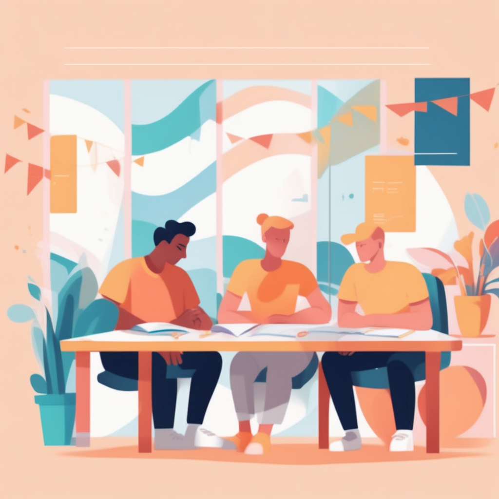 다양한 학교 행사와 기념품 옵션을 고민하는 행사 담당자 모습