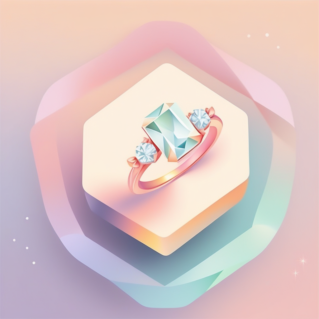 결혼기념일 선물로서 다이아몬드 반지를 표현한 이미지