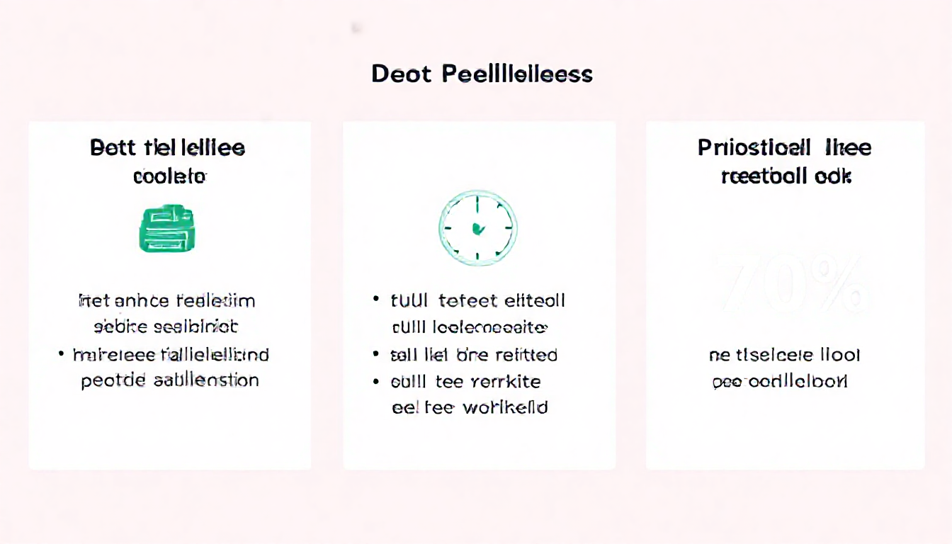 각 채무조정 제도의 감면 혜택을 아이콘과 함께 시각적으로 설명한 이미지