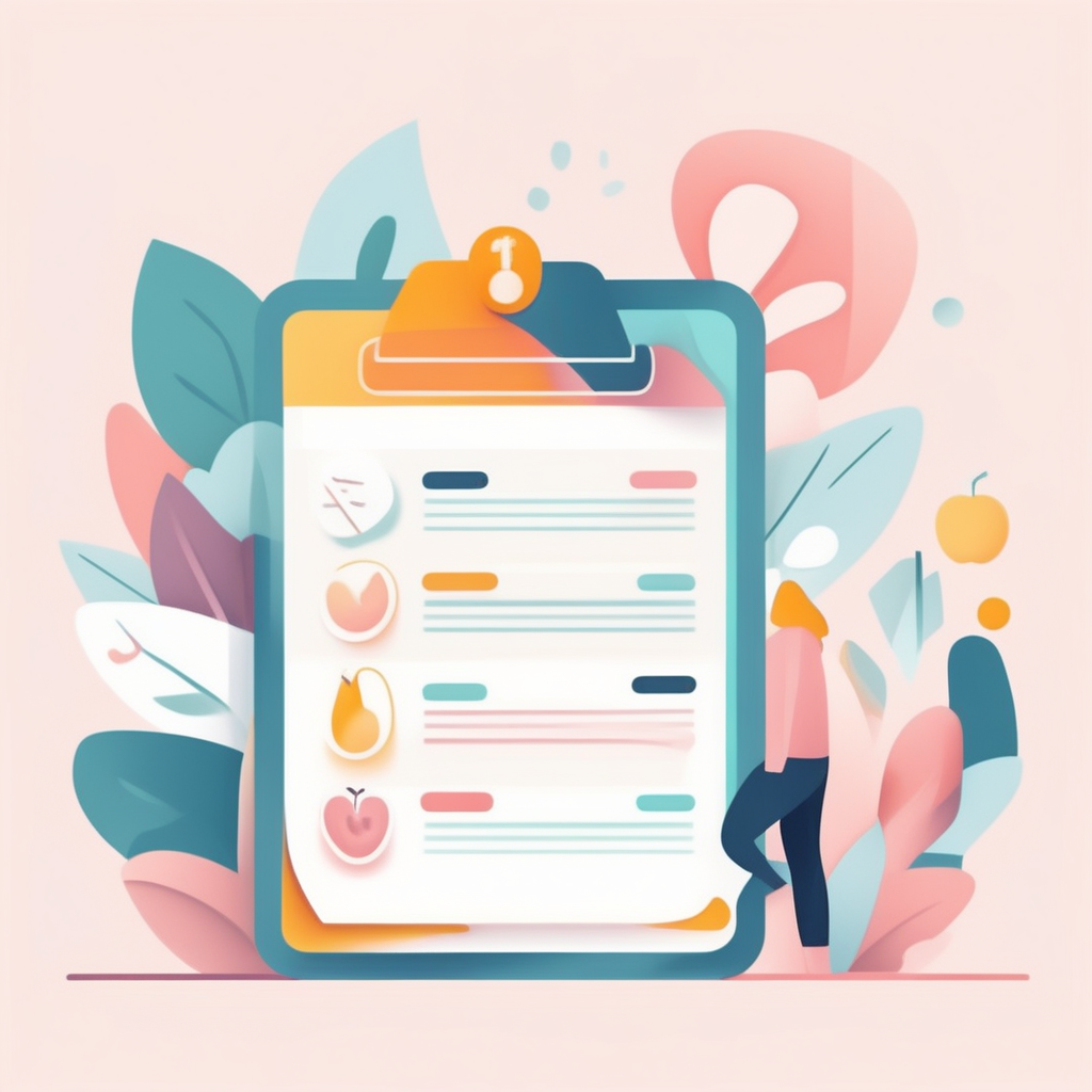 자가 건강진단법과 체크리스트를 나타내는 이미지