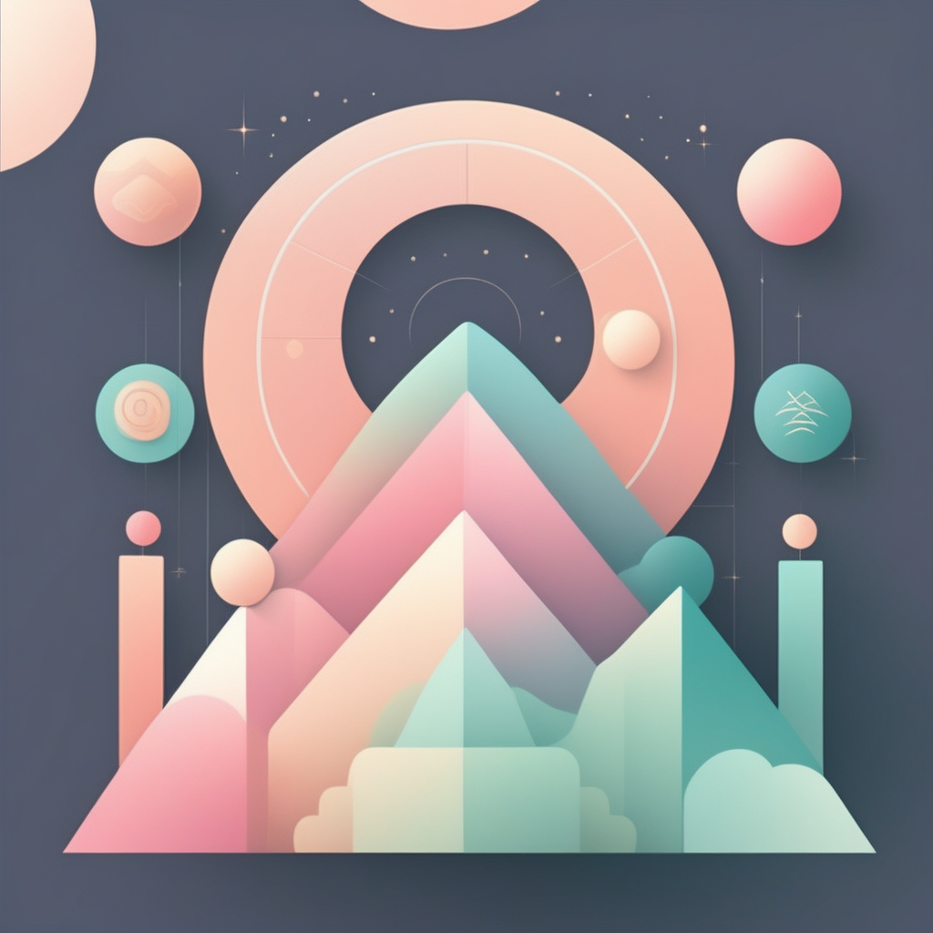 풍수 개업 선물이 전달하는 성공, 재물, 긍정 에너지의 의미를 상징하는 심플한 아이콘 디자인