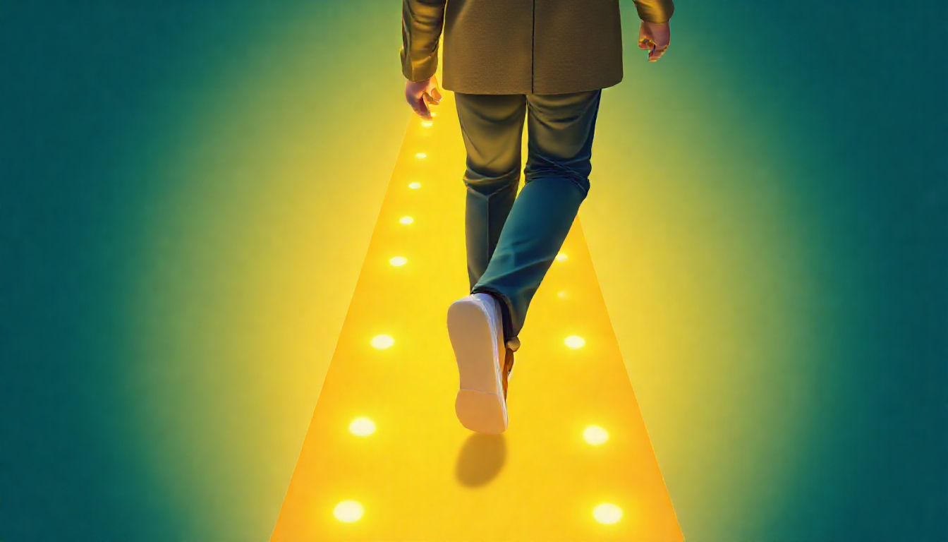 꾸준하고 성실한 금융 생활을 통해 신용 점수를 올려가는 모습의 이미지