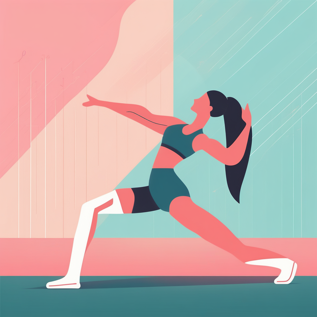 운동 전후 동적 스트레칭과 정적 스트레칭을 하는 이미지