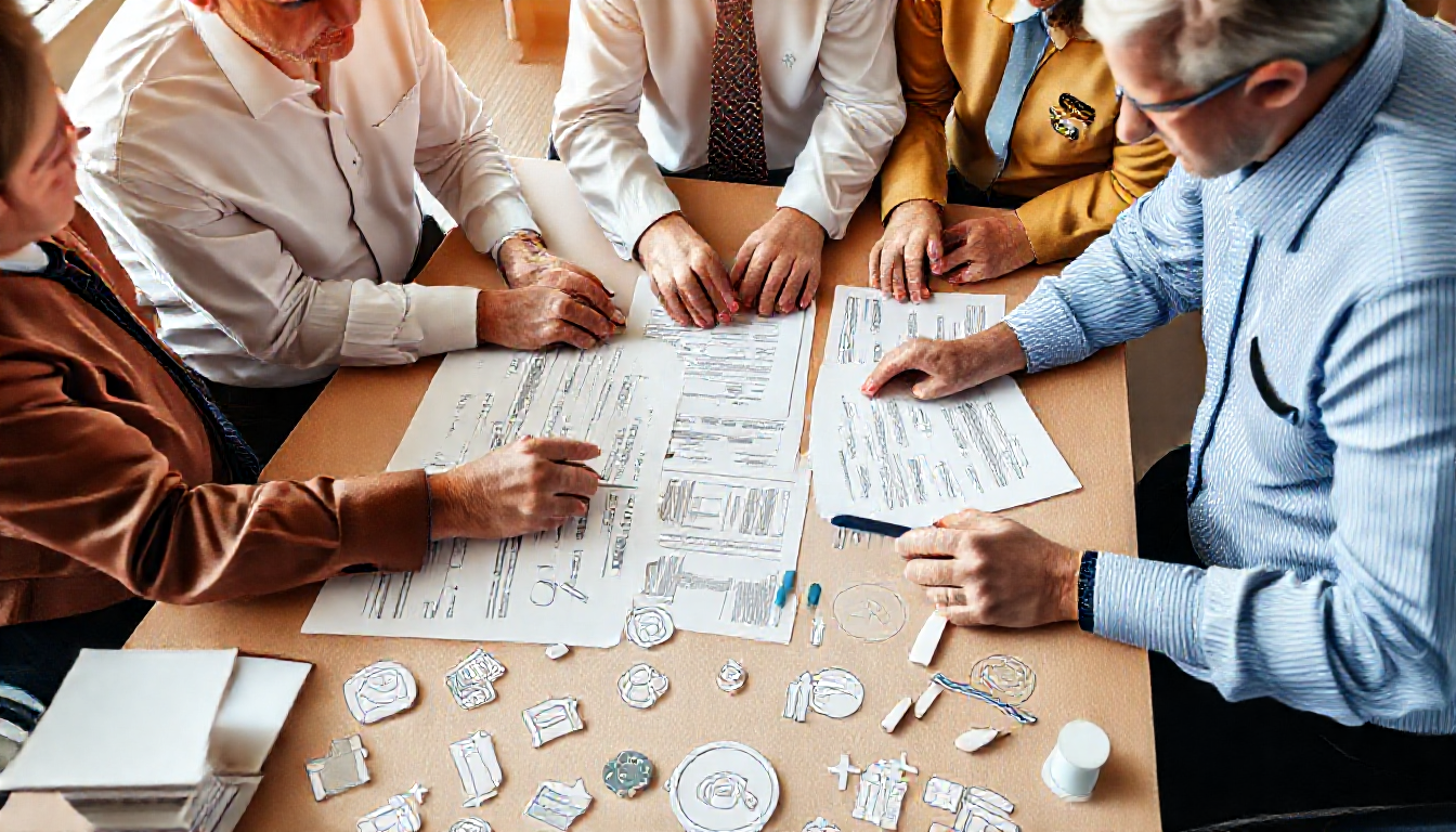 정부와 지방자치단체 관계자가 폐교 지원 신청 전 필수 체크리스트를 준비하는 모습