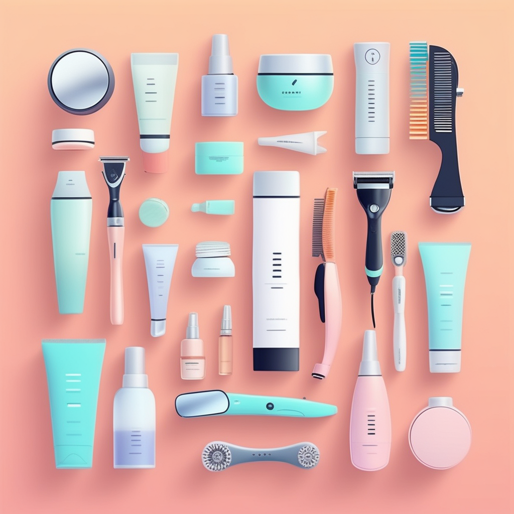 남편을 위한 그루밍 및 스킨케어 아이템을 표현한 이미지
