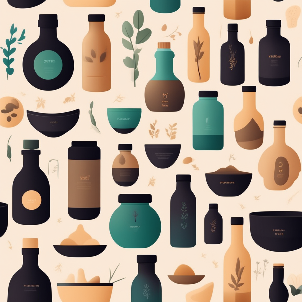 흑염소 진액과 사골곰탕 전통 건강 식품의 이미지