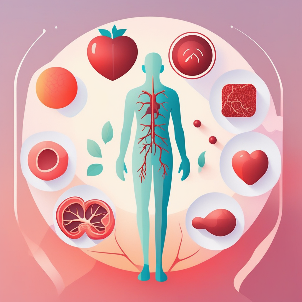 자연치료 콜레스테롤 관리로 건강한 미래를 표현한 이미지