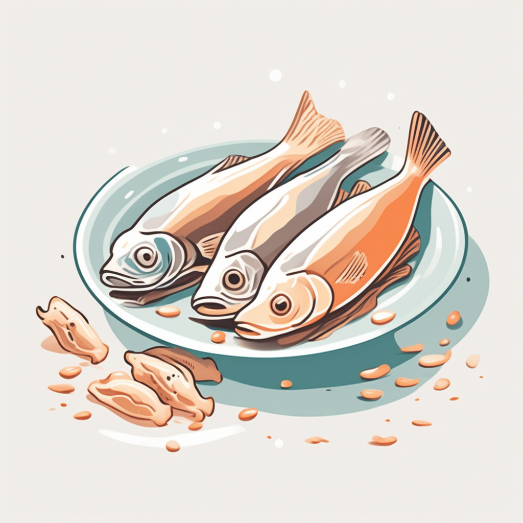 1년 뒤 액막이명태를 올바르게 처리하는 전통 의식을 단계별로 보여주는 일러스트레이션