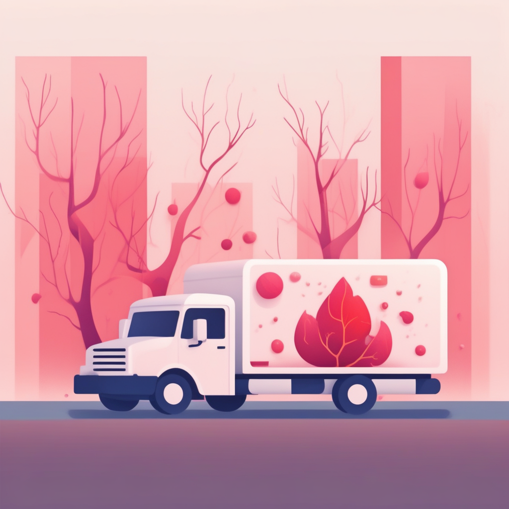 좋은 콜레스테롤과 나쁜 콜레스테롤의 작용을 보여주는 혈관 이미지