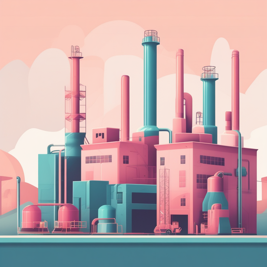 지방투자촉진보조금 제도를 상징하는 공장과 투자 지원 이미지