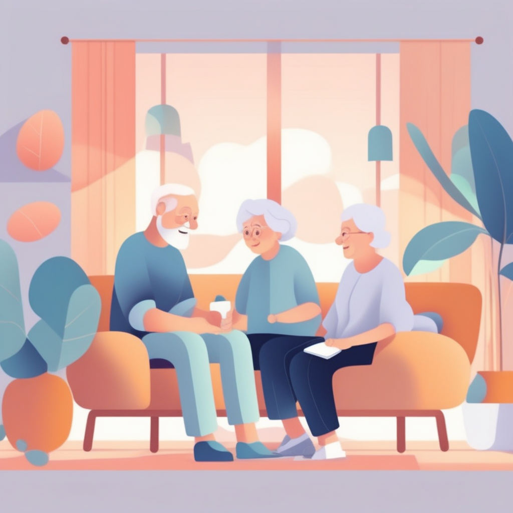 부모님과 자녀가 건강식품 선물 후기를 나누는 따뜻한 장면