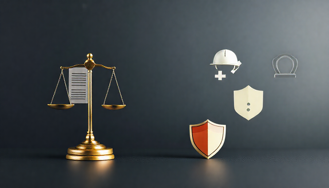 인사총무 담당자를 위한 필수 법적 규정 TOP5를 상징하는 이미지